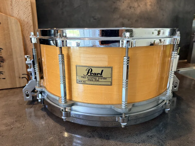Pearl G-914D Freefloater 14x6.5” #Natural maple #1st gen (1983-1987)