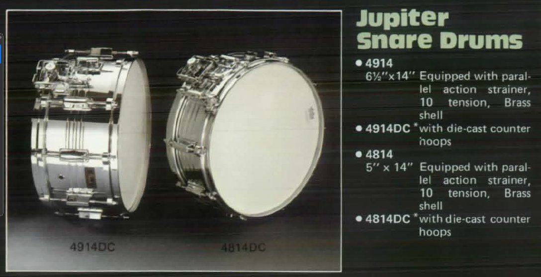 Pearl 4914DC Jupiter 14x6.5”