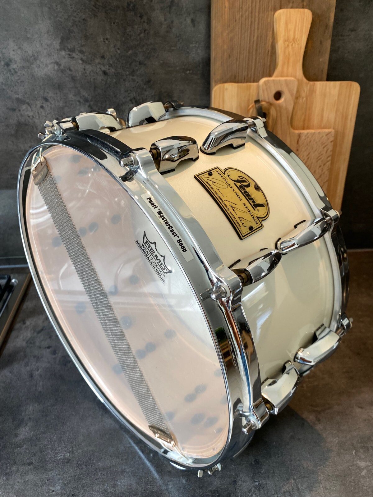 Pearl Dennis Chambers signature snare DC-1465 14x6.5 inch #Opal White