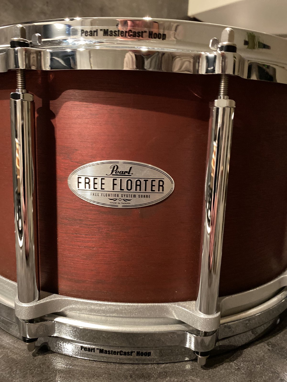 Pearl FTMH1480 Freefloater snare 14x8 inch Mahogany