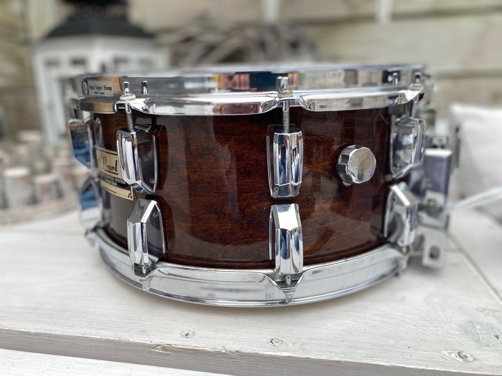 Pearl G-714D GLX snaredrum 14x6.5 inch #Walnut lacquer