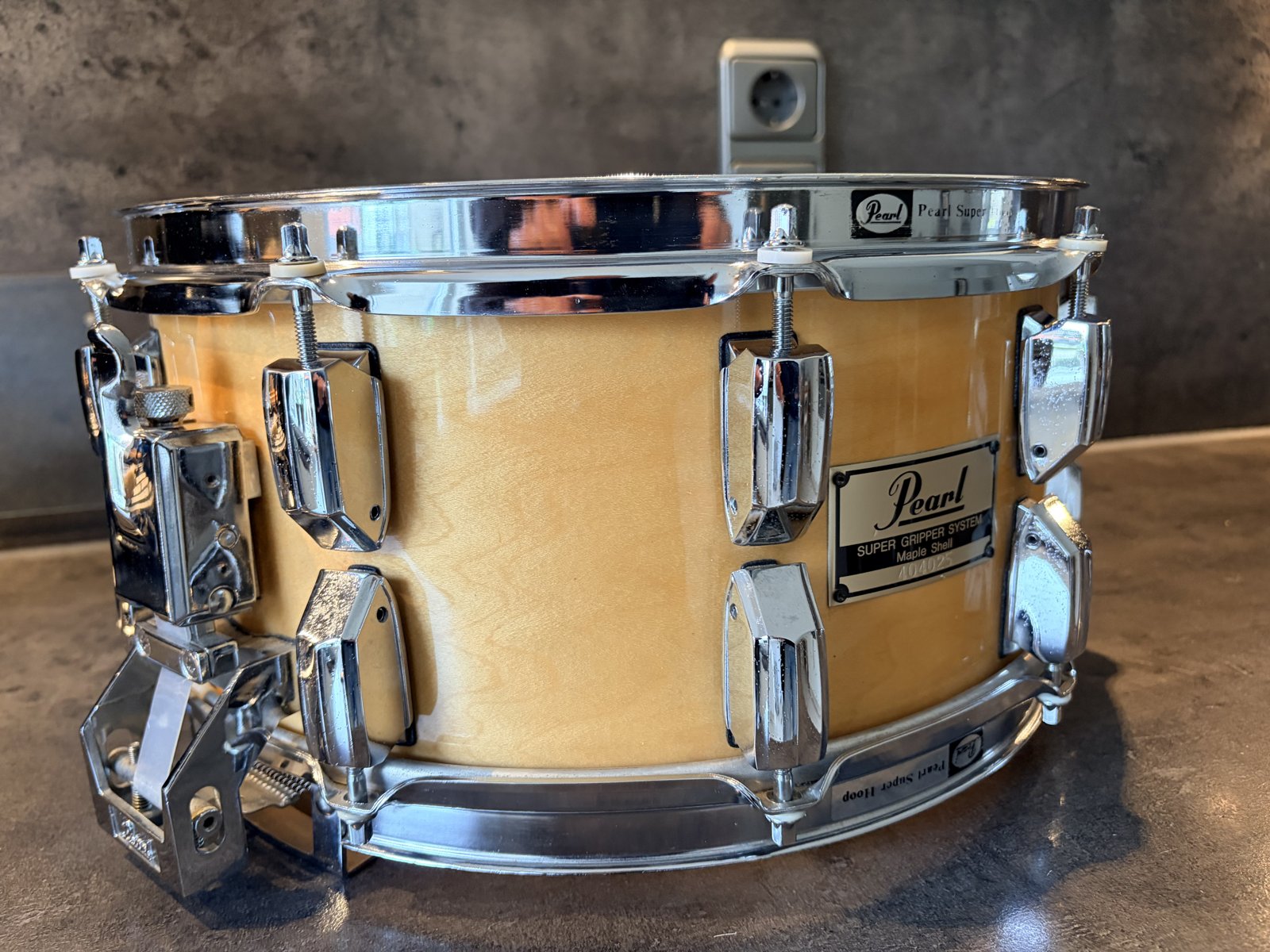 Pearl G-714D GLX Supergripper snare 14x6.5” in # Natural maple