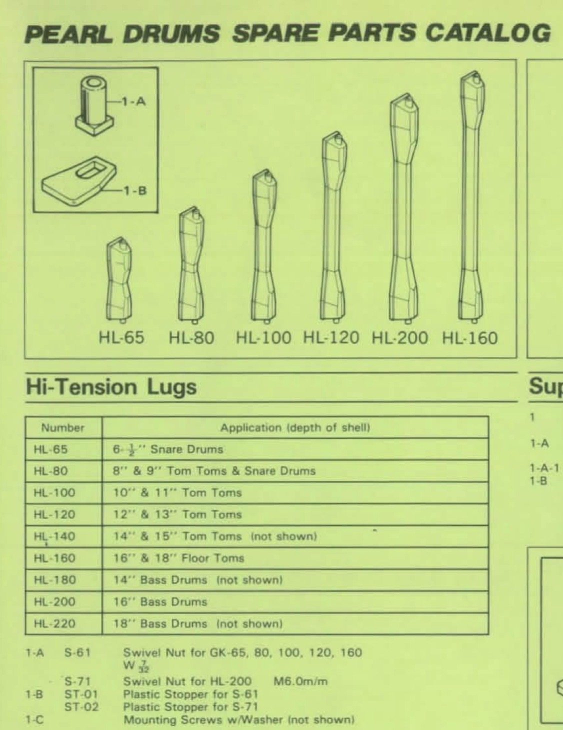 Pearl HL-65 High tension lug for 6.5” snare (MLX/CZX)