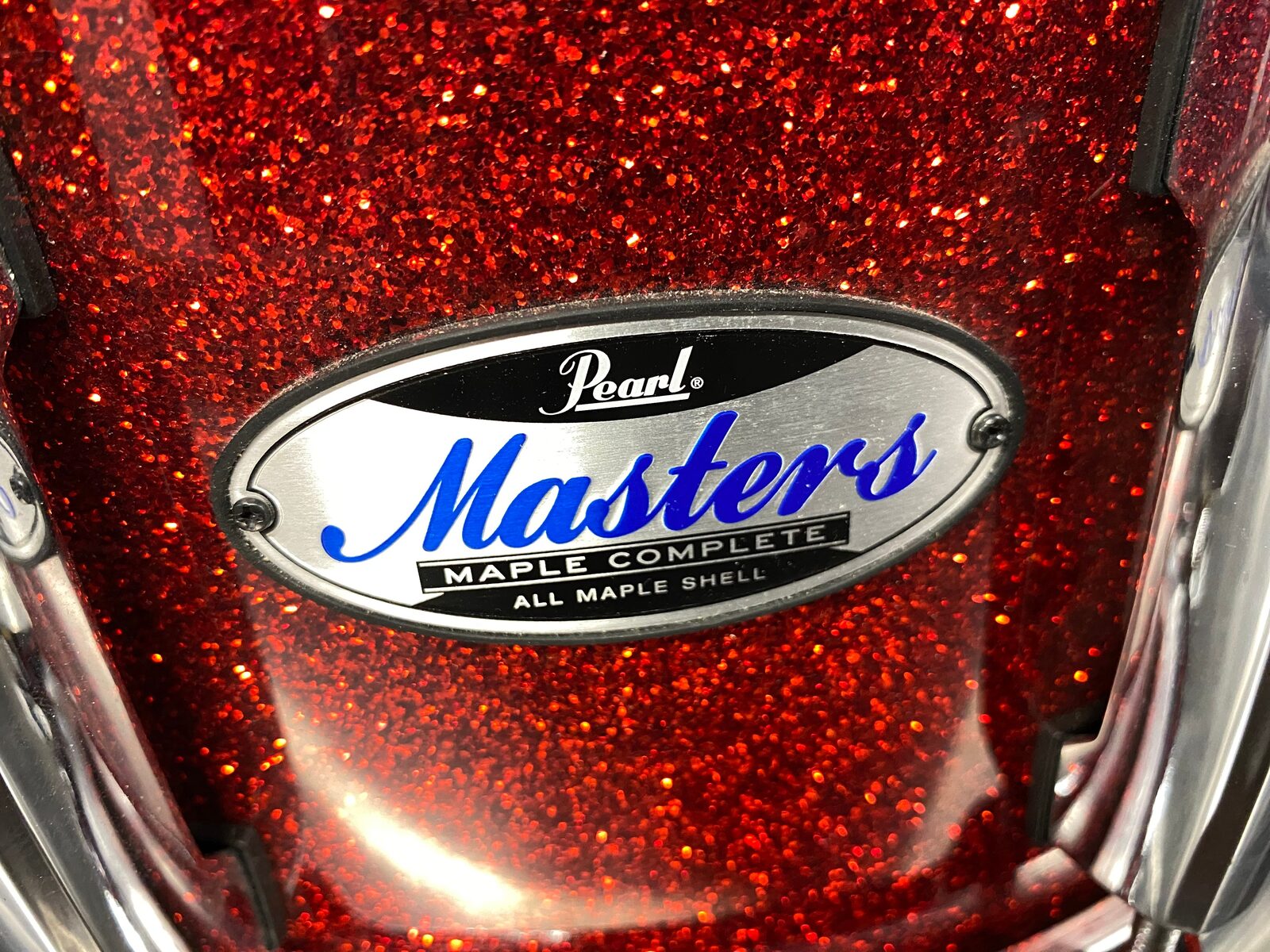 Pearl MCT-1465 Masters maple complete snare 14x6.5 inch #Vermilion sparkle