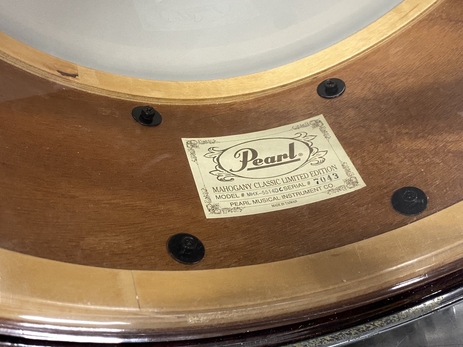 Pearl MHX-B5514D/c Mahogany classic snare 14x6.5 inch #141 Red mahogany lacquer