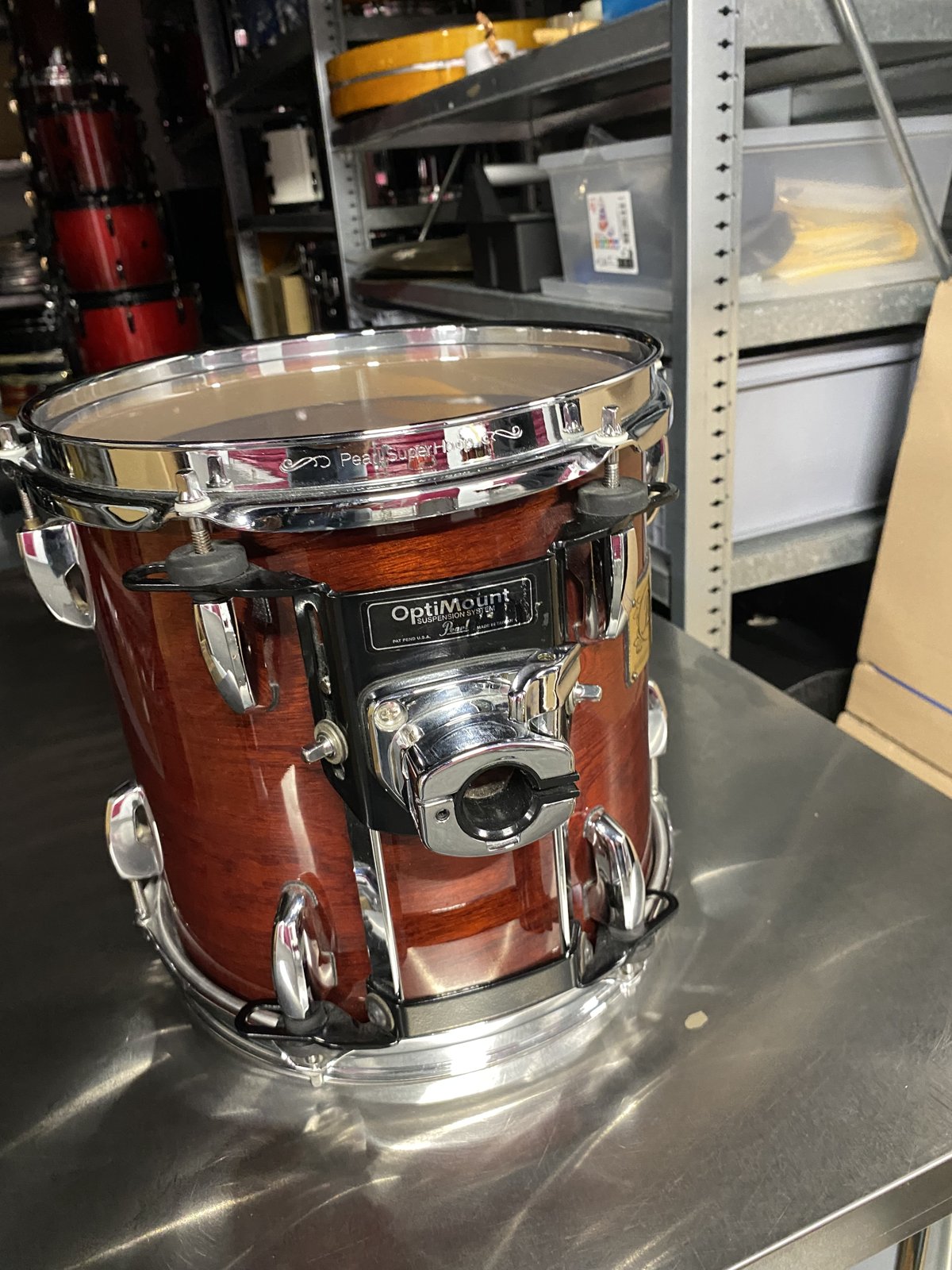 Pearl MHX Mahogany classic tom 10x10 inch #141 Red Mahogany lacquered