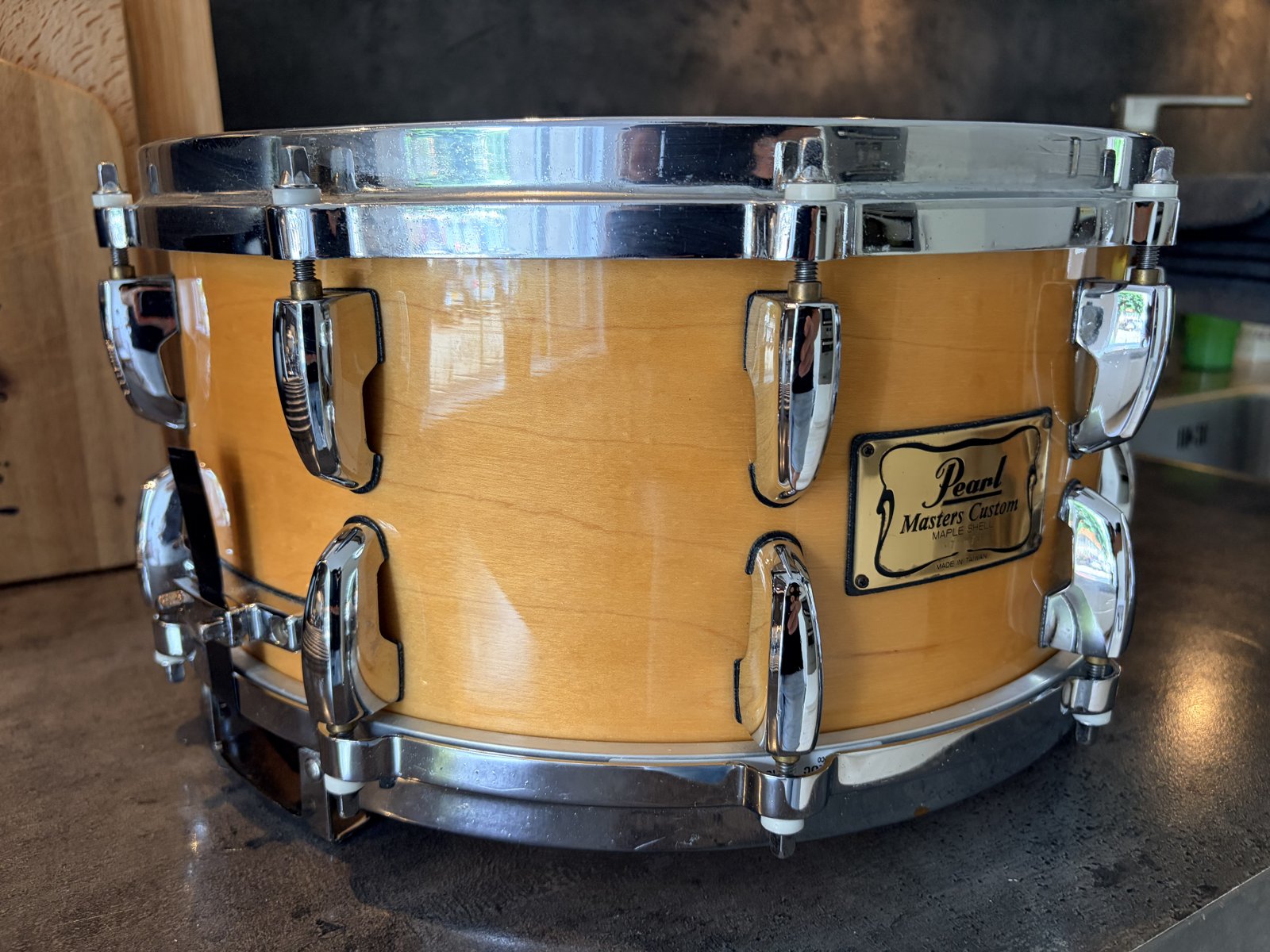 Pearl MMX-4321D Masters maple custom snare 14x6.5" # Natural maple