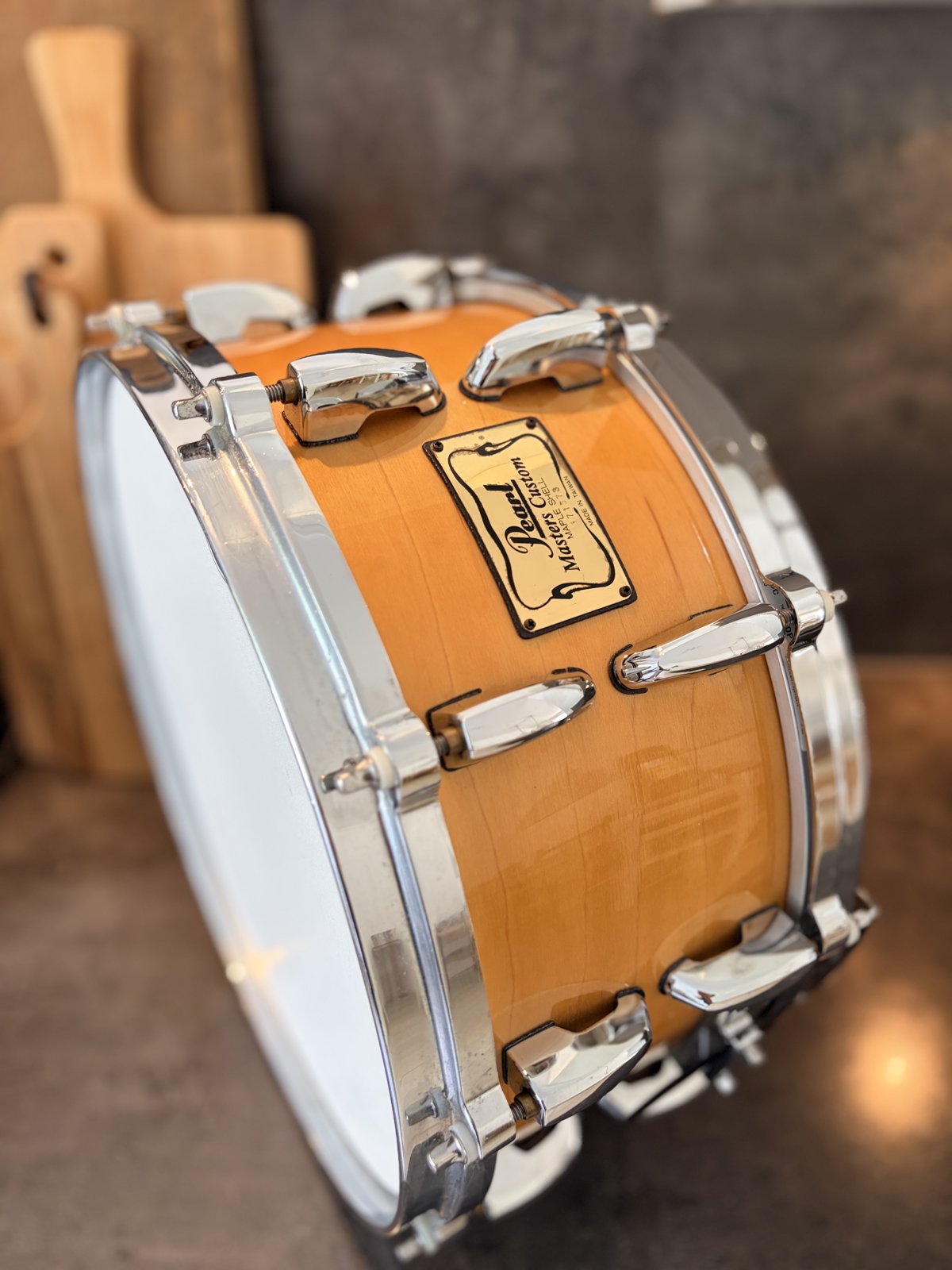 Pearl MMX-4321D Masters maple custom snare 14x6.5" # Natural maple