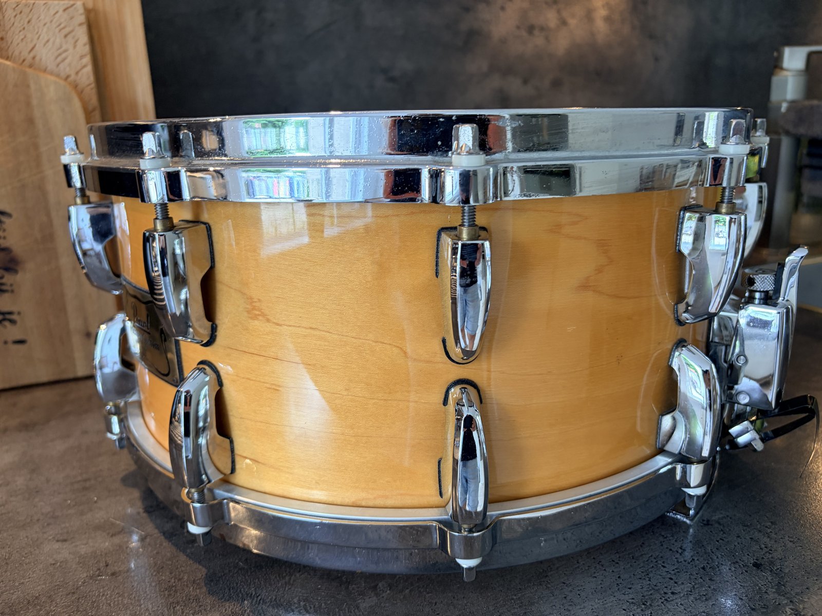 Pearl MMX-4321D Masters maple custom snare 14x6.5" # Natural maple