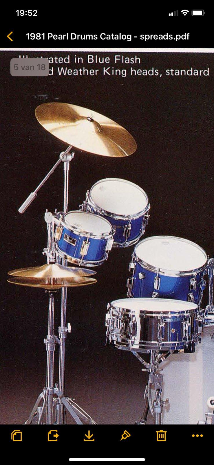 Pearl model 208 tom 8x5.5 inch in # Jetblack