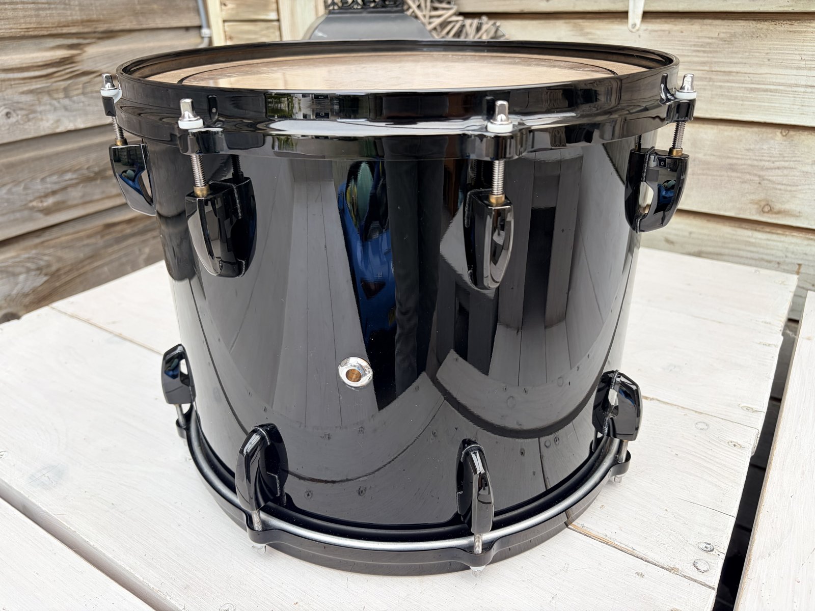 Pearl MRX Masters maple custom 14x11” #Piano Black