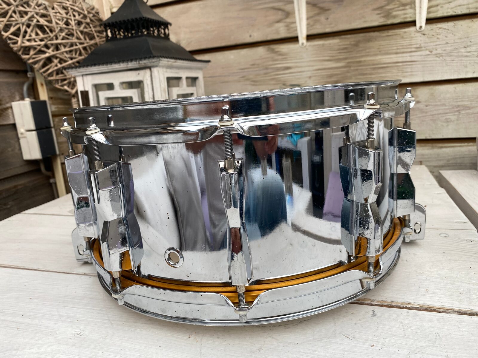Pearl S-414D steel snare 14x6.5 inch