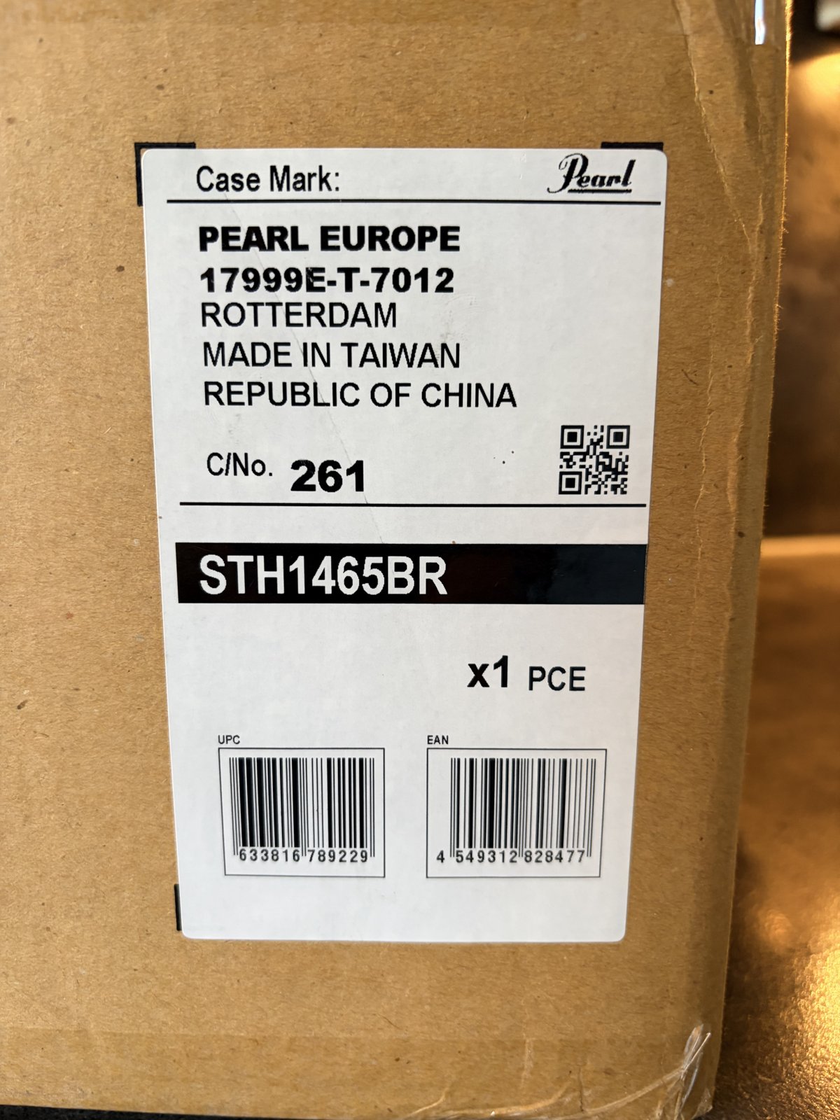 Pearl STH-1465BR Sensitone Heritage brass snare 14x6.5”